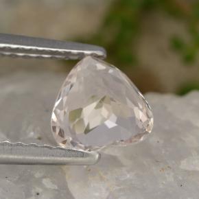 Morganite naturale rosa da 1,02 ct, a forma di cuore, VVS-VS