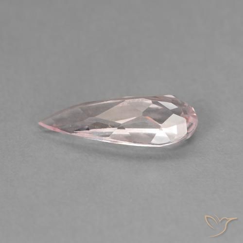 Morganite Rosa chiaro naturale da 1.02 ct, Forma a pera, VVS-VS