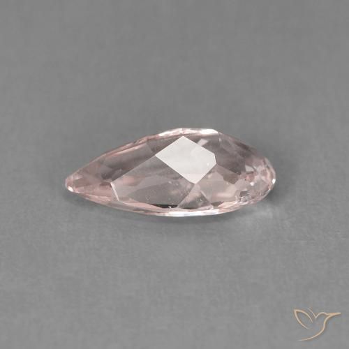 Morganite rosa fenicottero naturale da 1.00 ct, Forma a pera, VVS-VS