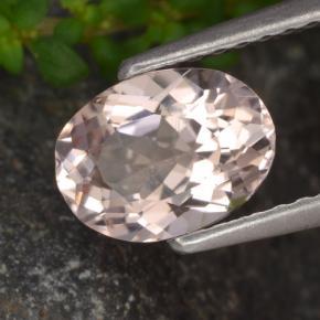 Morganite Rosa chiaro naturale da 1.10 ct, Taglio ovale, VVS-VS