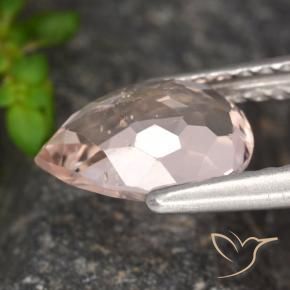 Morganite Rosa medio naturale da 1.22 ct, Forma a pera, VS