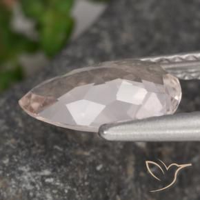 Morganite rosa fenicottero naturale da 1.22 ct, Forma a pera, VVS-VS