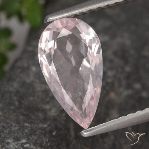 1.18ct Naturale Rosa medio-chiaro Morganite, Forma a pera, VVS-VS