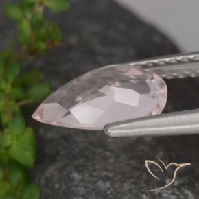 Morganite Rosa rosa naturale da 1.16 ct, Forma a pera, VVS-VS