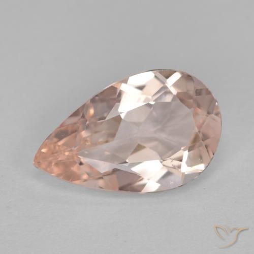 1.14ct Naturale Rosa medio Morganite, Forma a pera, VVS-VS