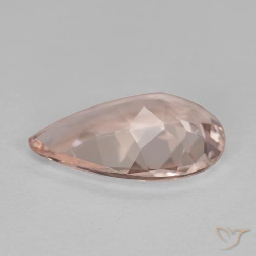 Morganite Rosa medio naturale da 1.14 ct, Forma a pera, VVS-VS