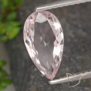 Morganite Rosa chiaro naturale da 1.18 ct, Forma a pera, VVS