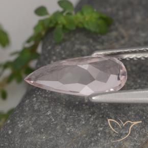 Morganite rosa fenicottero naturale da 1.10 ct, Forma a pera, VVS-VS