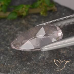 Morganite rosa fenicottero naturale da 1.14 ct, Forma a pera, VVS-VS