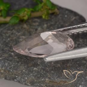 Morganite rosa fenicottero naturale da 1.15 ct, Forma a pera, VVS-VS