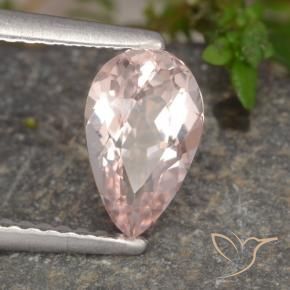Morganite Rosa medio naturale da 1.01 ct, Forma a pera, VVS-VS
