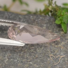 Morganite Rosa medio naturale da 1.04 ct, Forma a pera, VVS