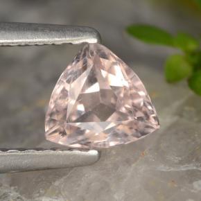 Morganite naturale rosa da 0,50 ct, trillion, VVS-VS