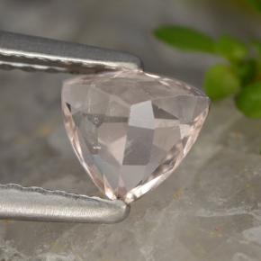 Morganite naturale rosa da 0,50 ct, trillion, VVS-VS
