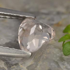 Morganite naturale rosa da 0,55 ct, a forma di cuore, VS