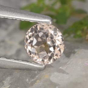 Morganite Rosa chiaro naturale da 0.32 ct, Taglio rotondo, VS