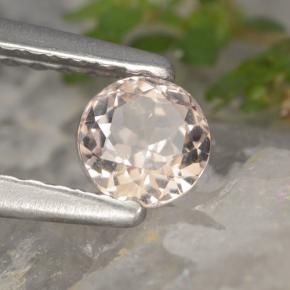 Morganite Rosa chiaro naturale da 0.32 ct, Taglio rotondo, VS