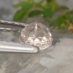 Morganite Rosa chiaro naturale da 0.32 ct, Taglio rotondo, VS