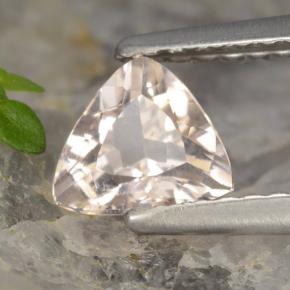 Morganite naturale rosa da 0,56 ct, trillion, VS