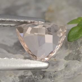 Morganite naturale rosa da 0,56 ct, trillion, VS