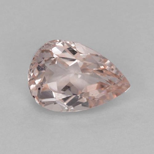 Morganite naturale rosa da 0,57 ct, taglio a pera, VVS