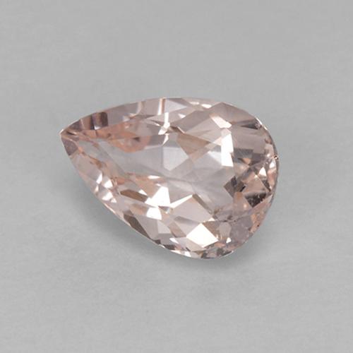 Morganite naturale rosa da 0,57 ct, taglio a pera, VVS