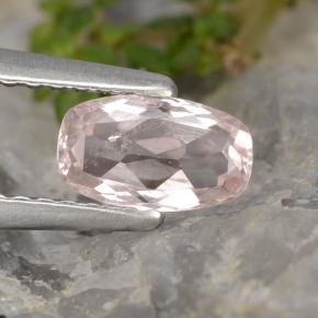 Morganite Rosa chiaro naturale da 0.56 ct, Taglio a cuscino, VVS-VS