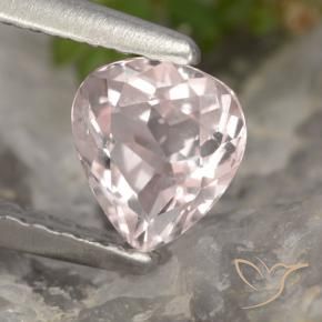 Morganite Rosa chiaro naturale da 0.55 ct, Forma a pera, VVS-VS