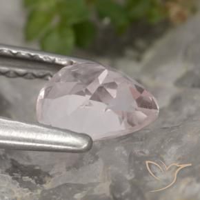 Morganite Rosa chiaro naturale da 0.55 ct, Forma a pera, VVS-VS