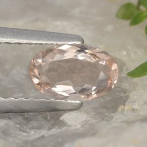 Morganite naturale rosa da 0,54 ct, taglio ovale, VVS