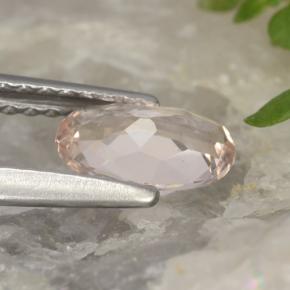 Morganite naturale rosa da 0,54 ct, taglio ovale, VVS
