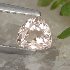 Morganite Rosa chiaro naturale da 0.41 ct, Taglio trillion, VVS