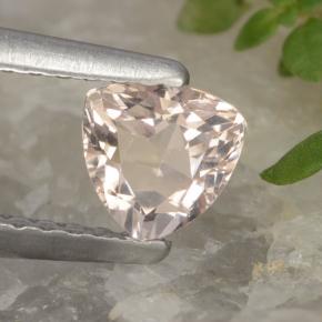 Morganite Rosa chiaro naturale da 0.41 ct, Taglio trillion, VVS