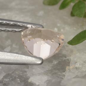 Morganite Rosa chiaro naturale da 0.41 ct, Taglio trillion, VVS