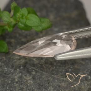 Morganite Rosa salmone naturale da 0.56 ct, Forma a pera, VVS