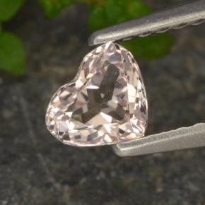 Morganite Rosa chiaro naturale da 0.43 ct, A forma di cuore, VVS