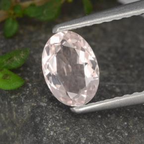 Morganite naturale rosa da 0,53 ct, taglio ovale, VVS