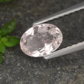 Morganite naturale rosa da 0,53 ct, taglio ovale, VVS