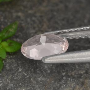 Morganite naturale rosa da 0,53 ct, taglio ovale, VVS