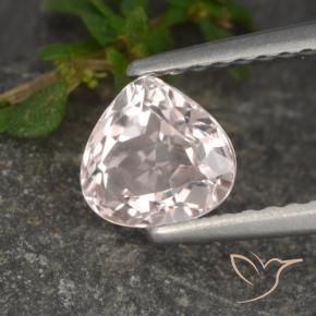 Morganite rosa fenicottero naturale da 0.67 ct, Forma a pera, VS