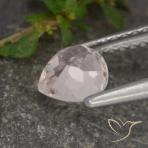 Morganite rosa fenicottero naturale da 0.67 ct, Forma a pera, VS