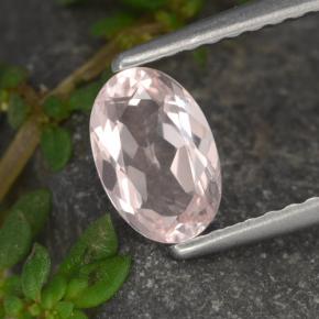 Morganite Rosa chiaro naturale da 0.57 ct, Taglio ovale, VS