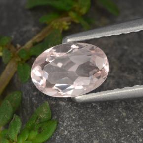 Morganite Rosa chiaro naturale da 0.57 ct, Taglio ovale, VS