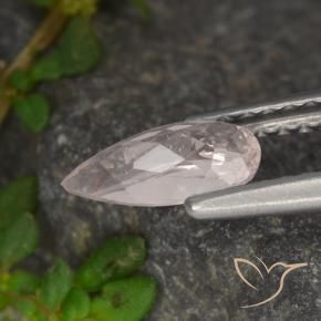 Morganite Rosa medio-chiaro naturale da 0.48 ct, Forma a pera, VVS-VS