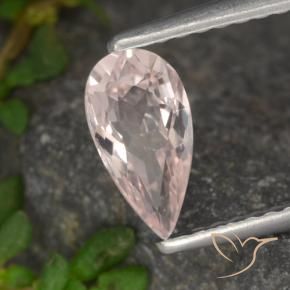 Morganite Tono rosa rosa naturale da 0.69 ct, Forma a pera, VVS