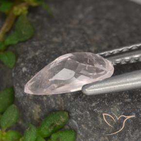 Morganite Tono rosa rosa naturale da 0.69 ct, Forma a pera, VVS