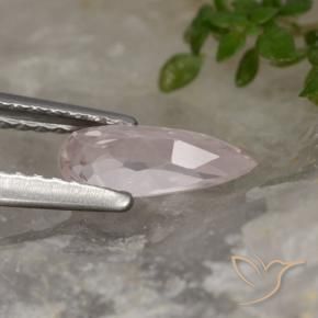 Morganite Tono rosa corallo naturale da 0.59 ct, Forma a pera, VVS