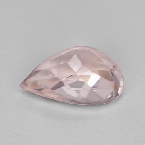Morganite rosa fenicottero naturale da 0.68 ct, Forma a pera, VVS-VS
