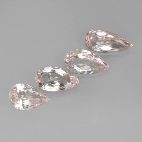 Gemme di Morganite Tono rosa corallo naturale da 2.03 ct, Forma a pera, VVS