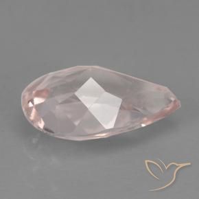 Morganite Rosa Corallo Chiaro naturale da 0.78 ct, Forma a pera, VS